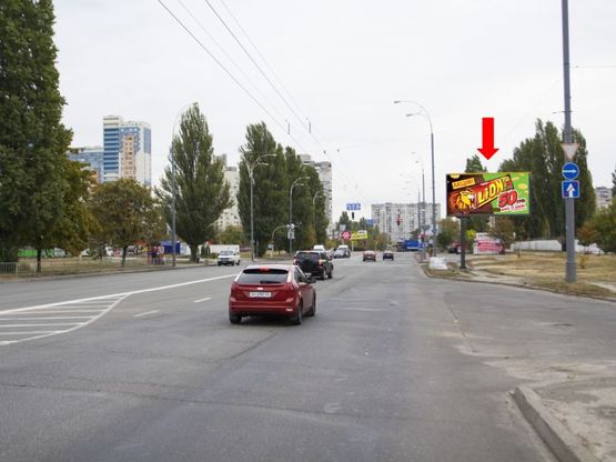 Фото рекламной плоскости по адресу Полярная ул. 16 - напротив заезда в супермаркеты "Эпицентр", "Сильпо", в сторону ул. Богатырской
