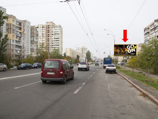 Фото рекламної площини за адресою Героев Днепра ул., 71, в сторону ст.м. "Героев Днепра"