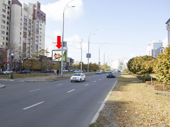 Фото рекламної площини за адресою Тимошенко ул. 18, в сторону ст. м. "Минская"