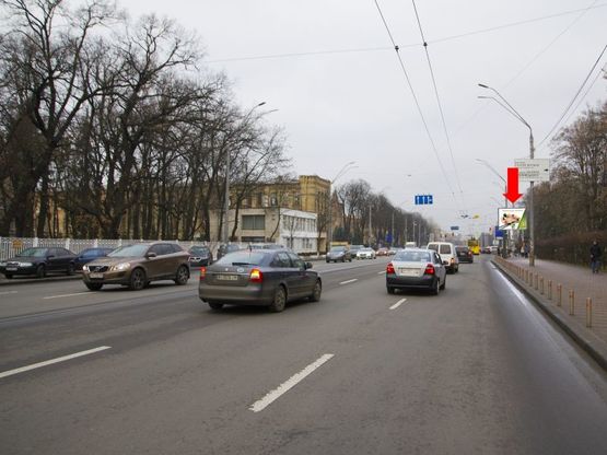 Фото рекламной плоскости по адресу Воздухофлотский пр. 30, напротив, в сторону пл. Соломенской