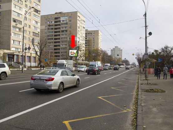 Фото рекламної площини за адресою Лобановского пр. (бывш. Краснозвездный пр.), 37 - ул. Алексеевская, в сторону Демеевской пл.