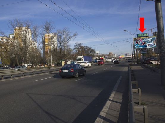 Фото рекламной плоскости по адресу Глушкова пр.,  25, возле ТРЦ "Магеллан", ст.м. "Теремки", в центр