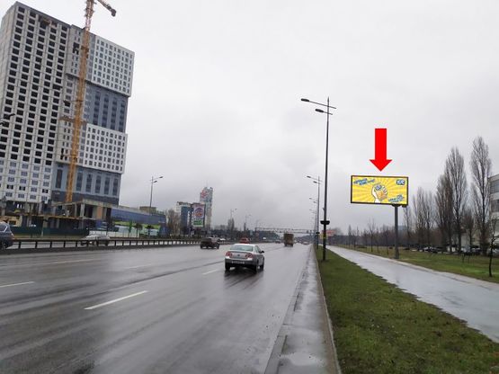 Фото рекламної площини за адресою Бажана пр. - ул. Горловская, 300 м. до Харьковской пл, из центра