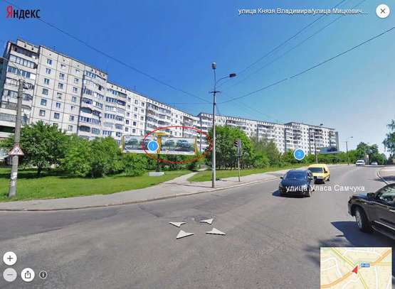 Фото рекламной плоскости по адресу Володимира Великого - вул. Міцкевича