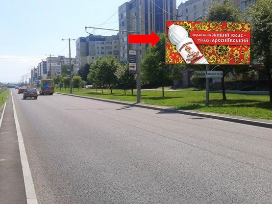 Фото рекламної площини за адресою Красной Калины пр., 74 / Скрипника ул.