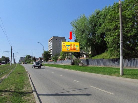 Фото рекламной плоскости по адресу Княгини Ольги ул., 16,  в сторону Владимира Великого ул., ТЦ "Львов", супермаркета "Фокстрот", "McDonald's"
