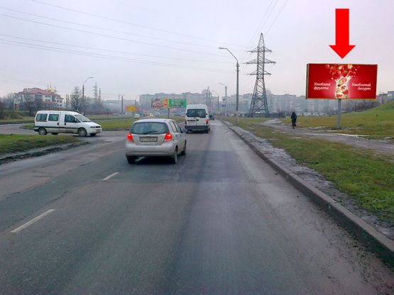 Фото рекламної площини за адресою Хуторовка ул., возле рынка "Шувар", в сторону Красной Калины пр.