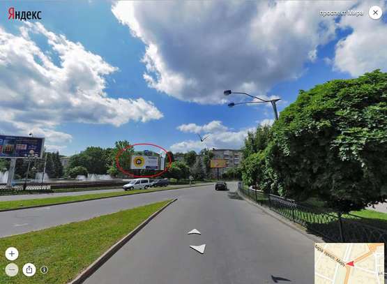 Фото рекламной плоскости по адресу Незалежності - пр. Миру