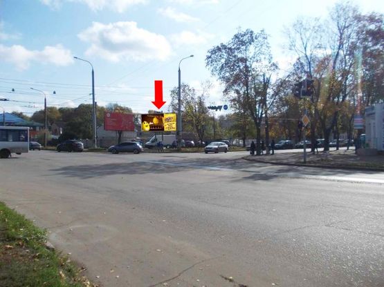 Фото рекламной плоскости по адресу Леваневского ул. / Троицкая  ул. / Харитоненко ул. (бывш. Краснозвездная ул.), в центр