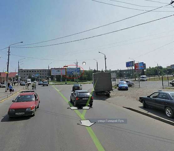 Фото рекламной плоскости по адресу Гагаріна - Галицький шлях  АП (в центр)