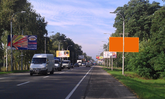 Фото рекламної площини за адресою ул. Новое шоссе, направление из Киева (перед ТЦ Модуль)