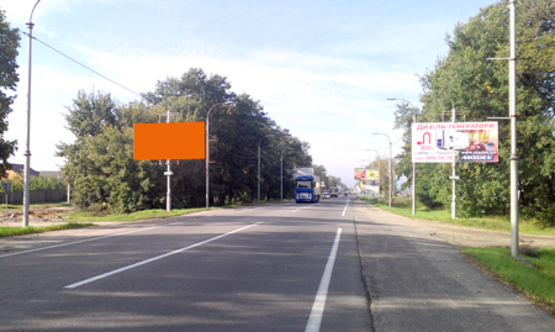 Фото рекламной плоскости по адресу ул. Новое шоссе, направление из Киева (перед ТЦ Модуль)