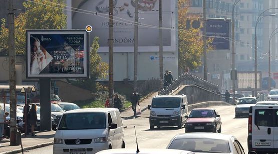 Фото рекламної площини за адресою Вячеслава Черновола ул.,75, к ул.Маршала Рыбалка и супермаркету Билла