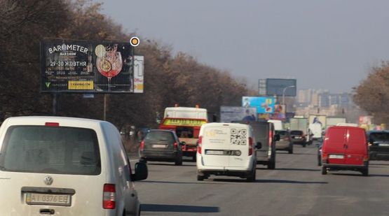 Фото рекламной плоскости по адресу Большая Кольцевая дорога, 550м к Авторынку, к Жилянскому мосту