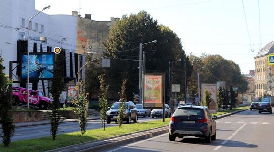 Фото рекламной плоскости по адресу Черновола В. пр. / Детька ул., Ночной Клуб Малевич
