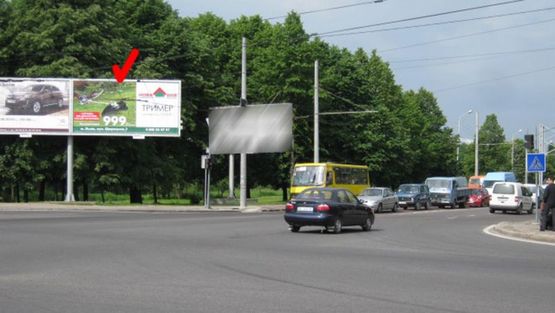 Фото рекламной плоскости по адресу Стрыйская ул. / Научная ул., правый, из центра
