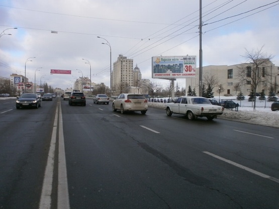 Фото рекламной плоскости по адресу Героев Сталинграда просп., 10 по направлению к ст. м.  Минская, ст. м.  Героев Днепра (Академия искусств)