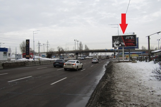 Фото рекламной плоскости по адресу Ватутина Генерала. просп. 30, (АЗС "ОККО", в сторону р-ка "Троещина")