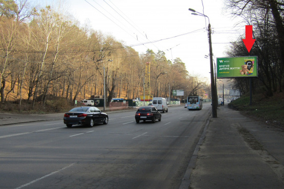 Фото рекламної площини за адресою Стеценко ул. (ресторан "Дубки"), в сторону метро "Сырец"