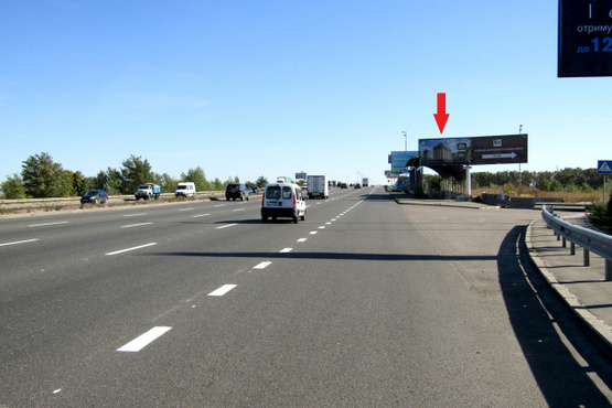 Фото рекламной плоскости по адресу Кольцевая дорога перед Жулянским путепроводом (левая)