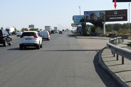 Фото рекламной плоскости по адресу Кольцевая дорога перед Жулянским путепроводом (правая)