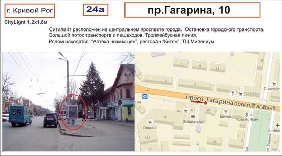 Фото рекламної площини за адресою пр-т Гагарина, 10  ( "Аптека низкмх цен" )