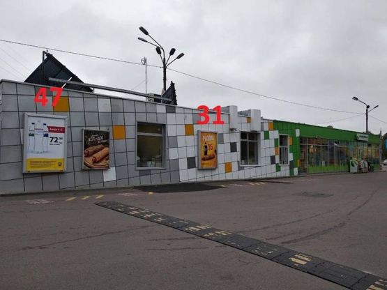 Фото рекламной плоскости по адресу Богатырская 2Б