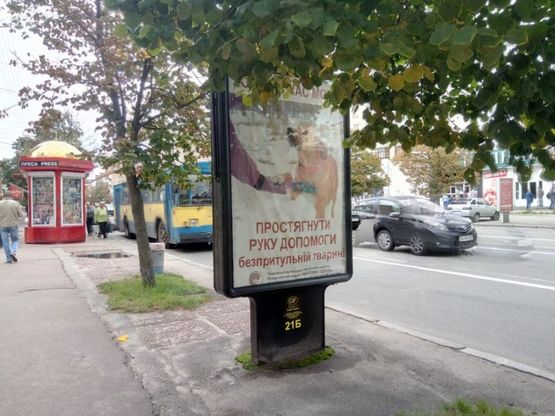 Фото рекламной плоскости по адресу проспект Победы х ул. Гончая (сторона Б)