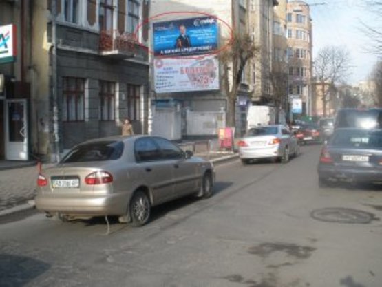 Фото рекламної площини за адресою Січових Стрільців верхній                          тільки банер