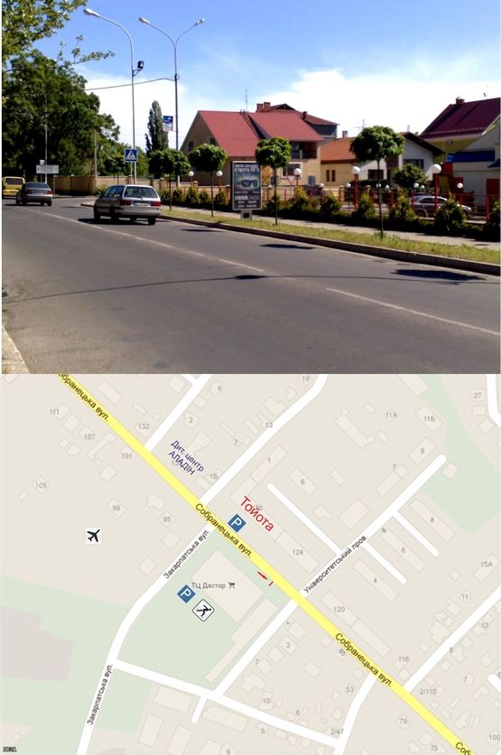 Фото рекламної площини за адресою вул. Собранецька, 89 (напроти ТЦ "Дастор")