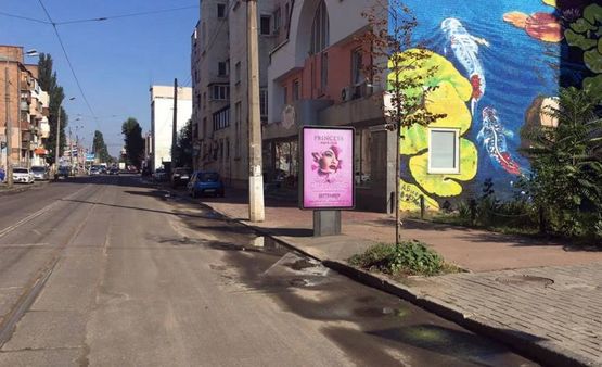 Фото рекламної площини за адресою Костянтинівська Вул./Юрківьска, Вул.(магазин "Квіти")