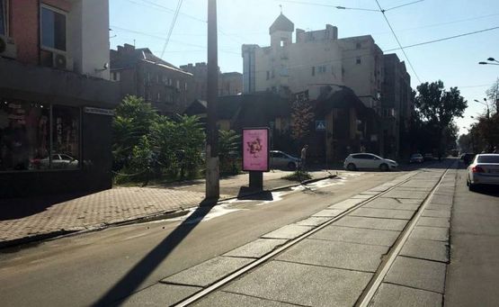 Фото рекламной плоскости по адресу Костянтинівська Вул./Юрківьска, Вул.(магазин "Квіти")