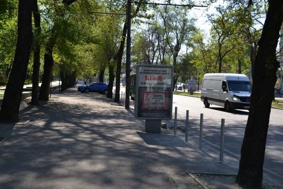 Фото рекламной плоскости по адресу пр. Пушкіна, на тротуарі, від вул. А.Фабра до просп. О.Поля -3-/пр. Пушкина, на тротуаре, от ул. Серова до пр. Кирова -3-