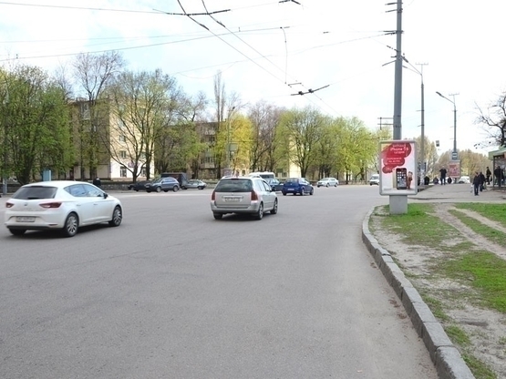 Фото рекламной плоскости по адресу Запорізьке шосе, 4 (р-н підстанції) зупинка громадського тр-та/Запорожское шоссе, 4 (р-н подстанции) остановка общественного тр-та