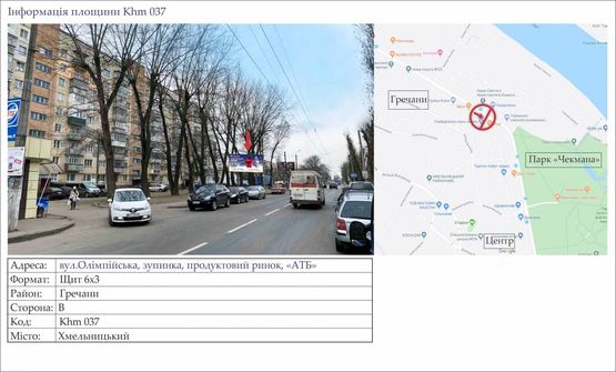 Фото рекламної площини за адресою вул.Олімпійська, зупинка, продуктовий ринок, «АТБ»