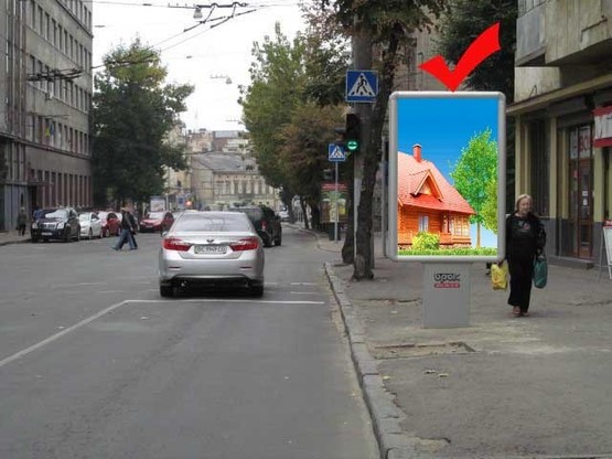 Фото рекламної площини за адресою вул.Зелена 19, навпроти НК Метро