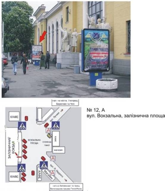Фото рекламной плоскости по адресу вул. Вокзальна, з/д вокзал