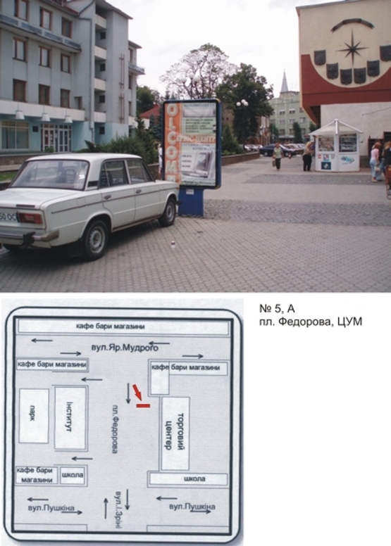 Фото рекламной плоскости по адресу пл. Федорова, ЦУМ
