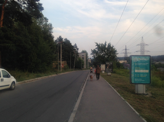 Фото рекламной плоскости по адресу Вышгород, Кургузова, , ЖМ Ярославичи , направление ул.Киевская №1