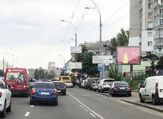 Фото рекламної площини за адресою Ул. Лобановского, 9. Выезд на Севастопольскую площадь. Напротив  супермаркета NOVUS