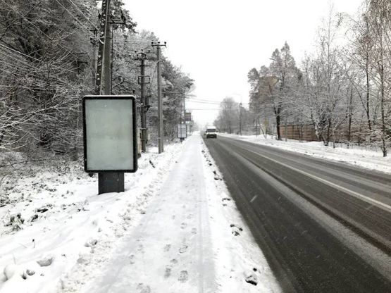 Фото рекламной плоскости по адресу Ул. Пушкина, перед поворотом на Ул. Солнечную