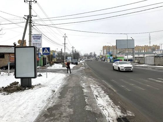 Фото рекламной плоскости по адресу Ул. Соборна 5 , перед Окружной дорогой