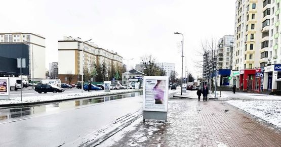 Фото рекламної площини за адресою Вишневе, вул.Святошинська, навроти магазина Новус