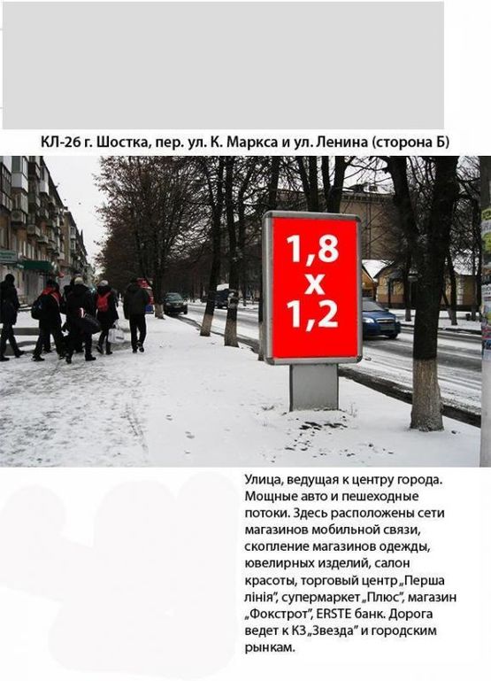 Фото рекламної площини за адресою пер. Карла Маркса и          ул. Ленина 26