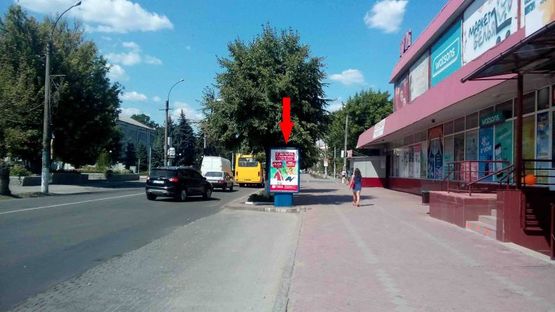 Фото рекламной плоскости по адресу ул. Шевченко, 116 (р-н ЦУМа) (А)