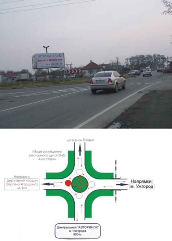 Фото рекламной плоскости по адресу трасса Киев-Чоп, р-н Розовка