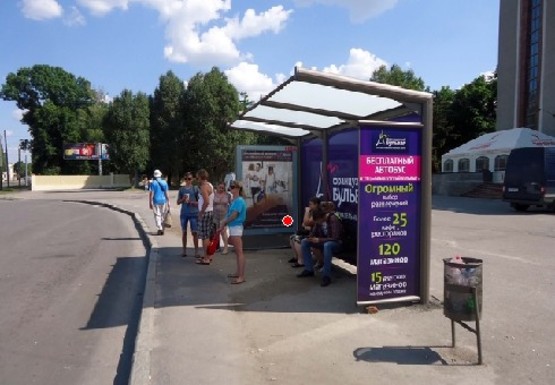 Фото рекламной плоскости по адресу Московский пр., 94 - Дом культуры (остановка)