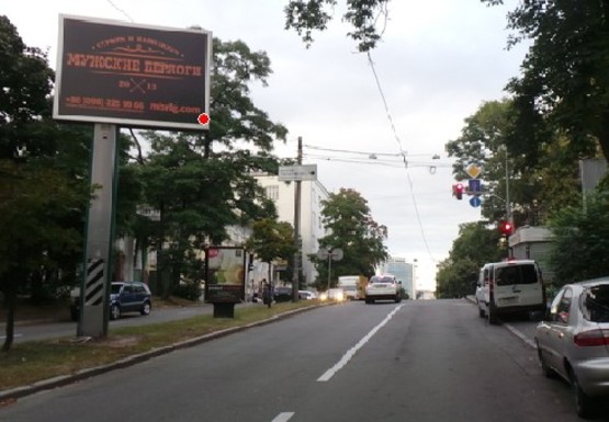 Фото рекламної площини за адресою Льва Толстого  ул., 21, на разделителе (BackLit)