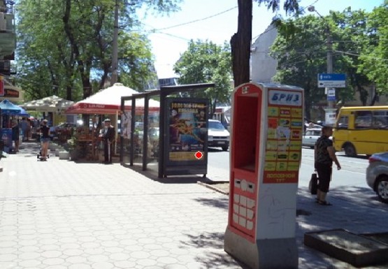 Фото рекламної площини за адресою Преображенская ул., 40 - Греческая ул., остановка