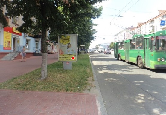 Фото рекламной плоскости по адресу Победы пр., магазин Урожай